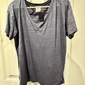 PINK Victoria’s Sectet Navy Blue Oversized V-Neck T-Shirt